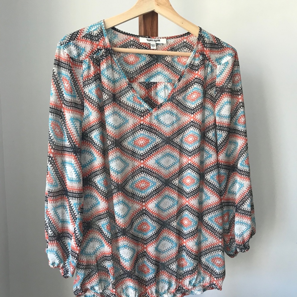 Daniel Rainn Striped Blouse Large